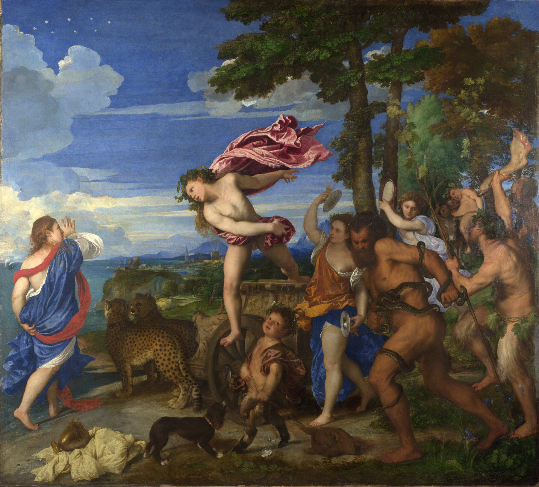 『バッカスとアリアドネ』 ティツィアーノ 1520–1523年頃 油彩・キャンバス 176.5×191cm ナショナル・ギャラリー所蔵