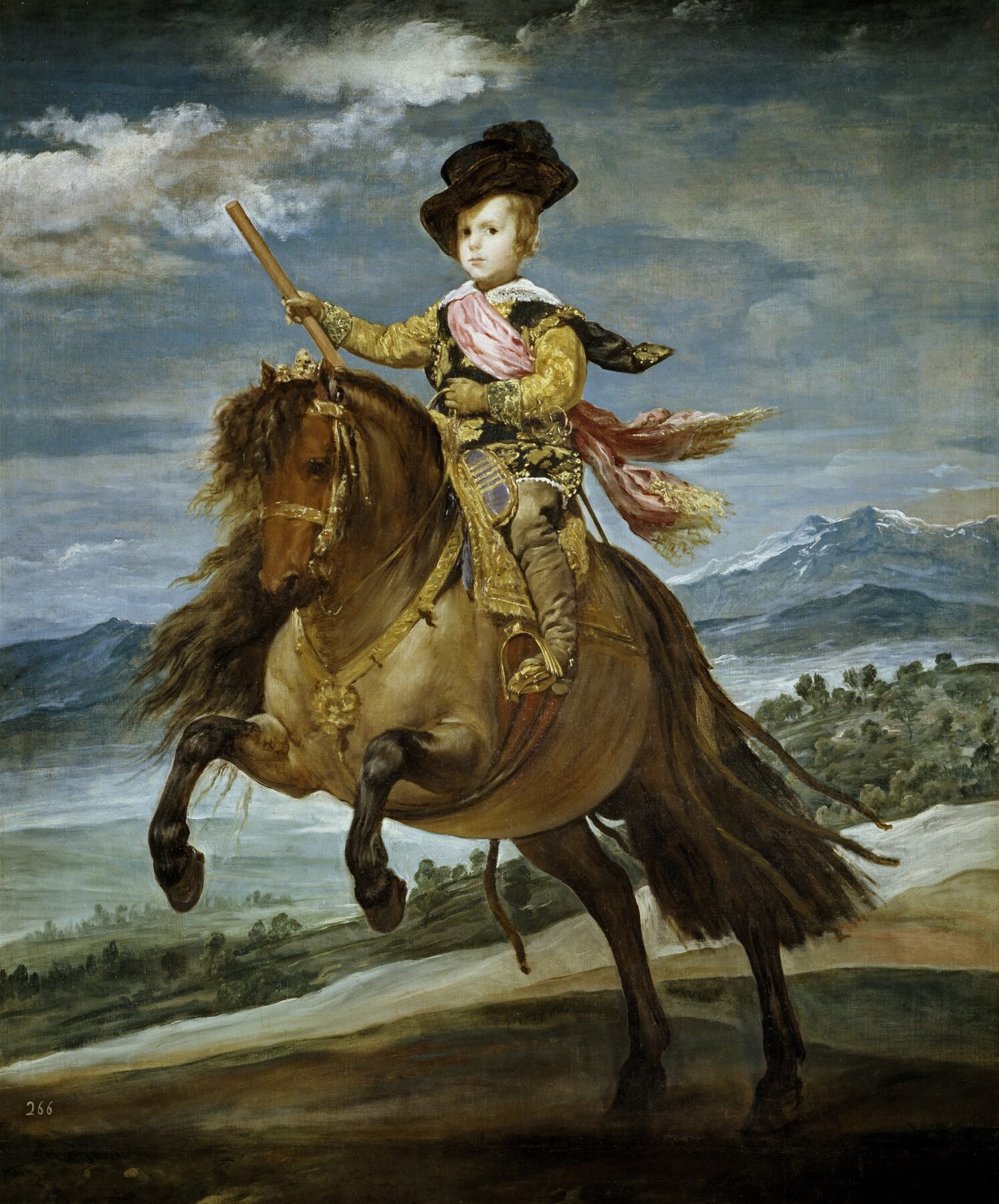 『皇太子バルタサール・カルロス騎馬像』　ディエゴ・ベラスケス　1635年頃　油彩・キャンバス　プラド美術館所蔵