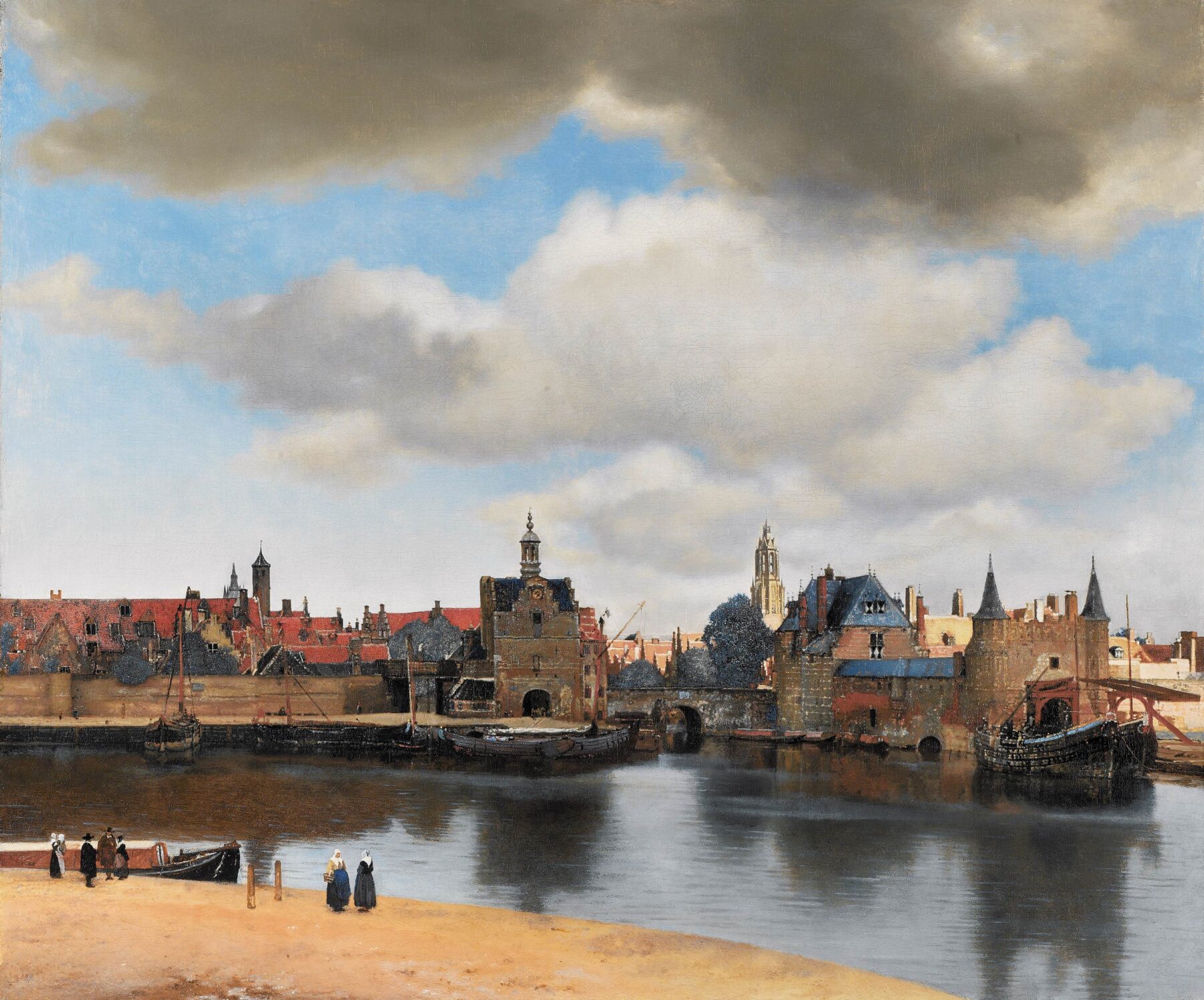 『デルフト眺望』 ヨハネス・フェルメール 1660–1661年頃 油彩・キャンバス 96.5×115.7cm マウリッツハイス美術館所蔵