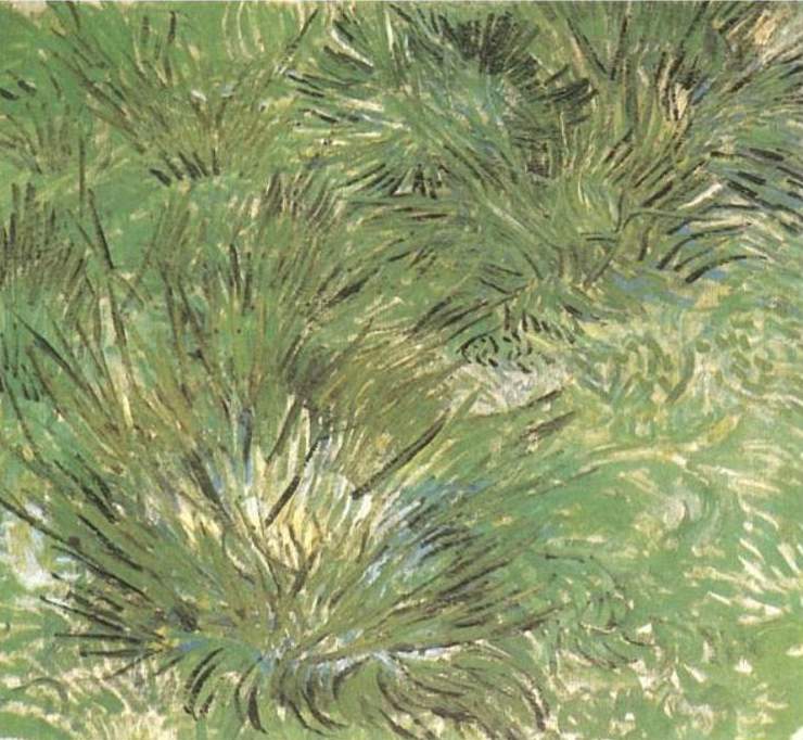 『草むら』 フィンセント・ファン・ゴッホ 1889年 油彩・キャンヴァス 45.1×48.8cm ポーラ美術館所蔵
