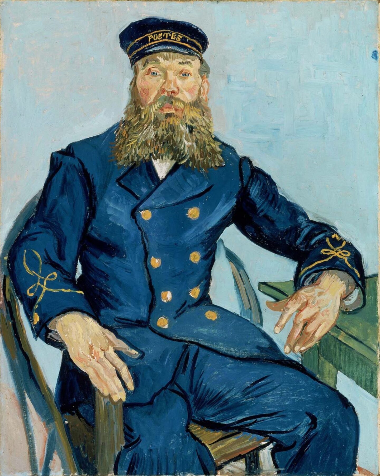 『郵便配達人ジョゼフ・ルーラン』フィンセント・ファン・ゴッホ　1888年8月初頭　油彩・キャンバス　81.3×65.4cm　ボストン美術館
