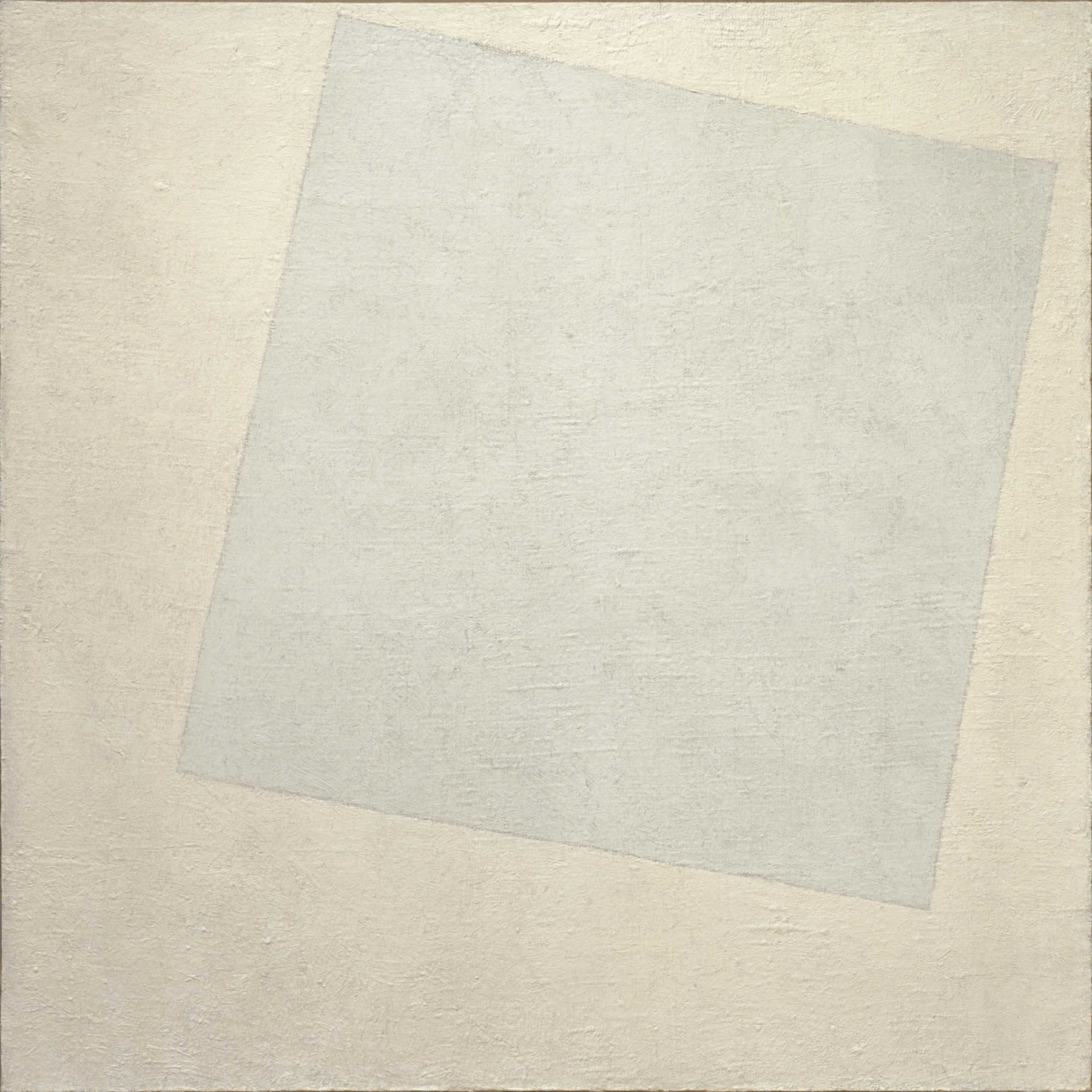 『白の上の白』 カジミール・マレーヴィチ 1918年 油彩・キャンバス 79.4×79.4cm ニューヨーク近代美術館所蔵
