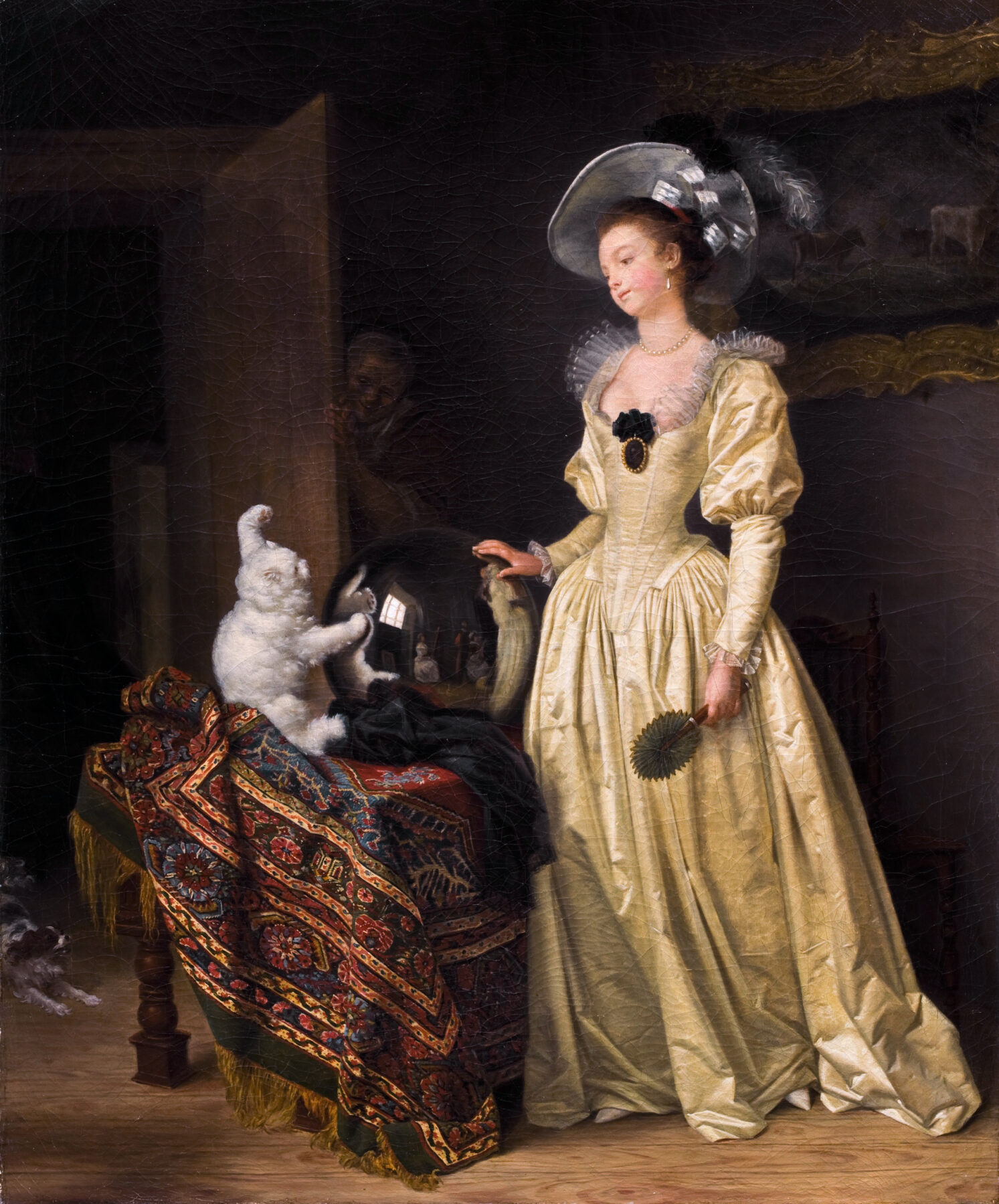 『アンゴラ猫』 マルグリット・ジェラール／ジャン＝オノレ・フラゴナール 1783〜1785年頃 油彩・カンヴァス ヴァルラフ＝リヒャルツ美術館
