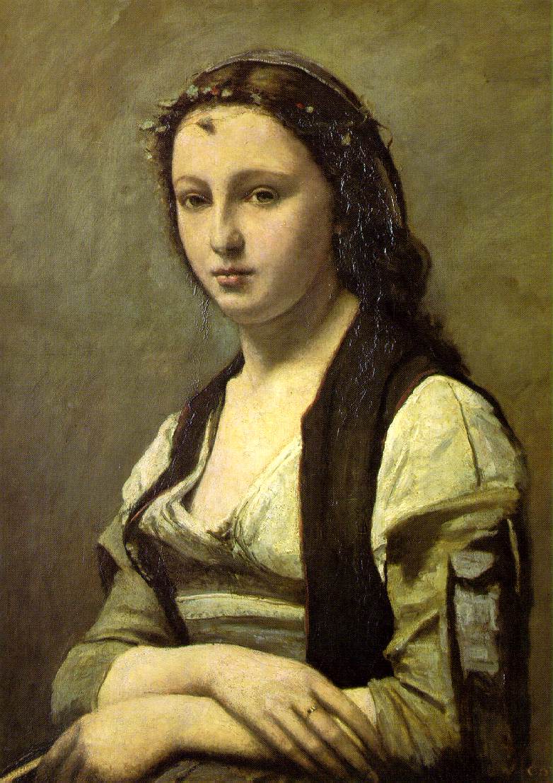 《真珠の女》カミーユ・コロー 1868〜1870年頃 油彩・カンヴァス ルーヴル美術館