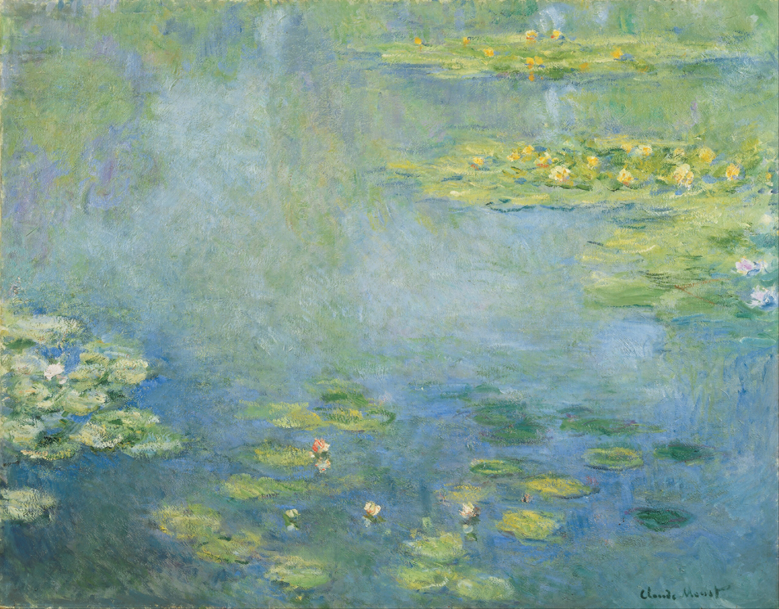 《睡蓮》 クロード・モネ 1906年頃 油彩・カンヴァス 73.0×92.5cm 大原美術館所蔵