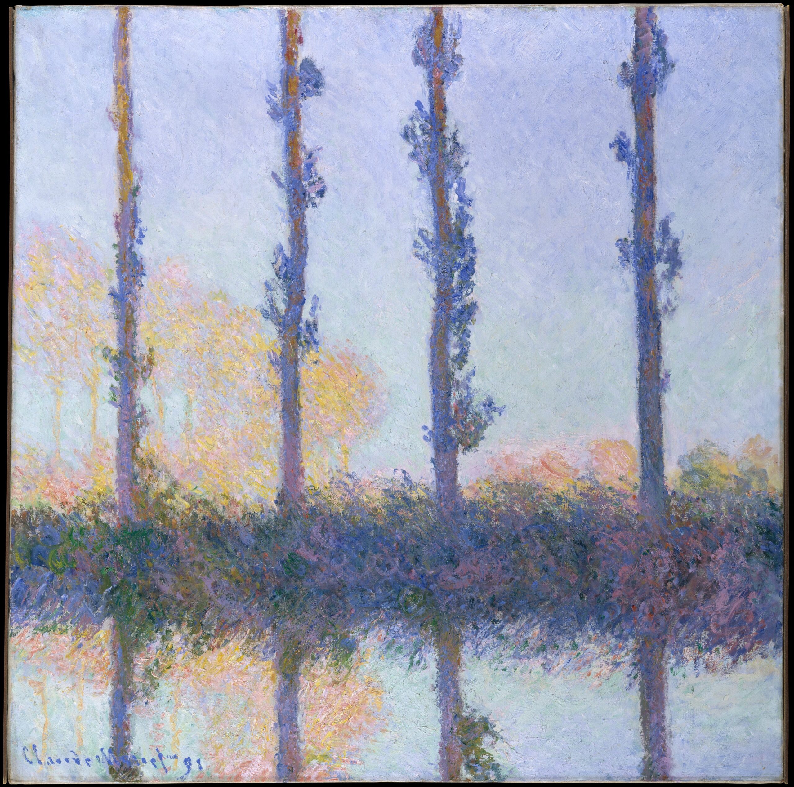 『4本の木』　クロード・モネ　1891年　油彩・カンヴァス　81.9×81.6cm　メトロポリタン美術館所蔵