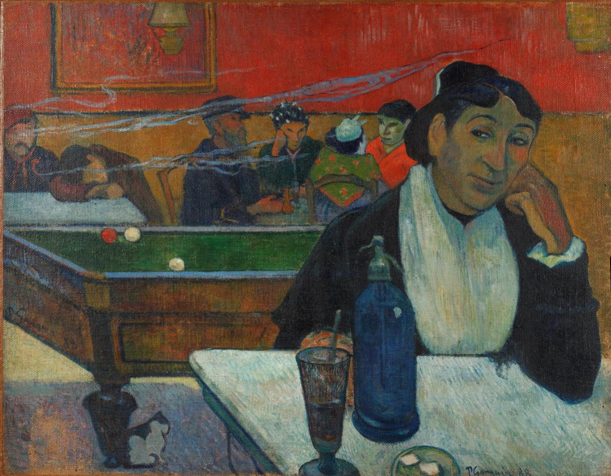 『アルルのカフェ（夜のカフェ）』ポール・ゴーギャン 1888年 プーシキン美術館所蔵