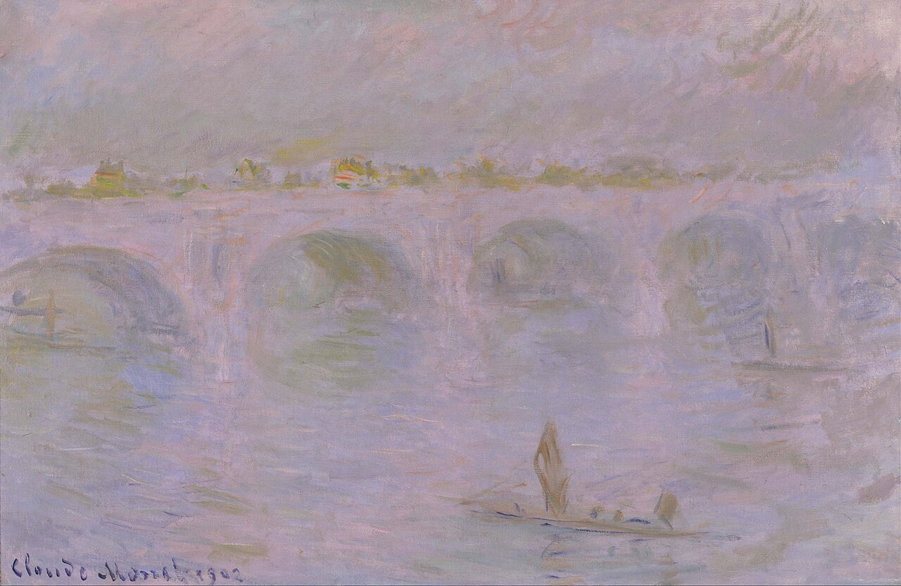 『ウォータールー橋、ロンドン』　クロード・モネ　1902年　油彩・カンヴァス　65.7×100.5cm　国立西洋美術館所蔵（松方コレクション）