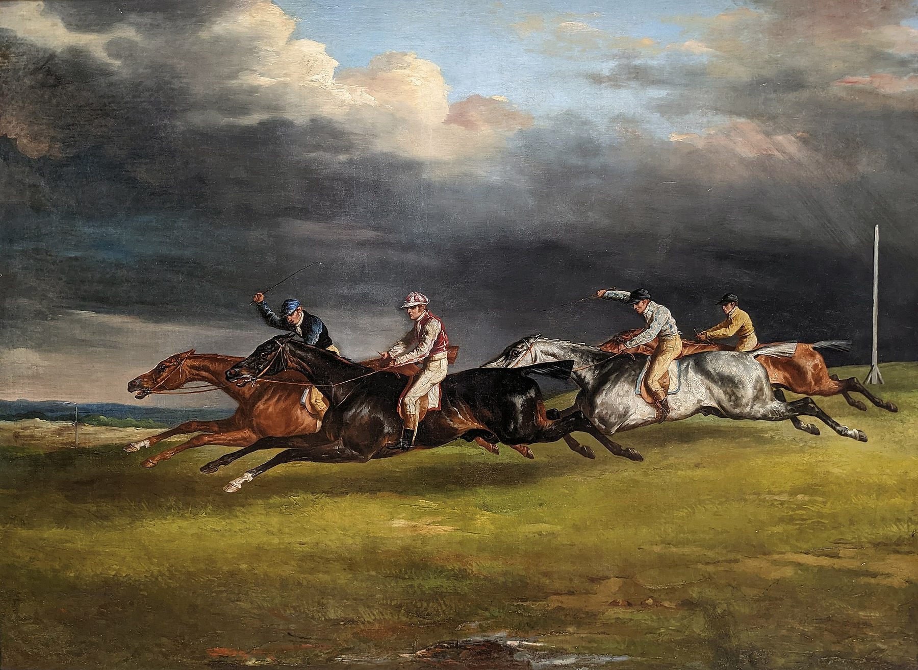 『エプソムの競馬』／テオドール・ジェリコー／1821年／油彩・カンヴァス／92×123cm／ルーヴル美術館