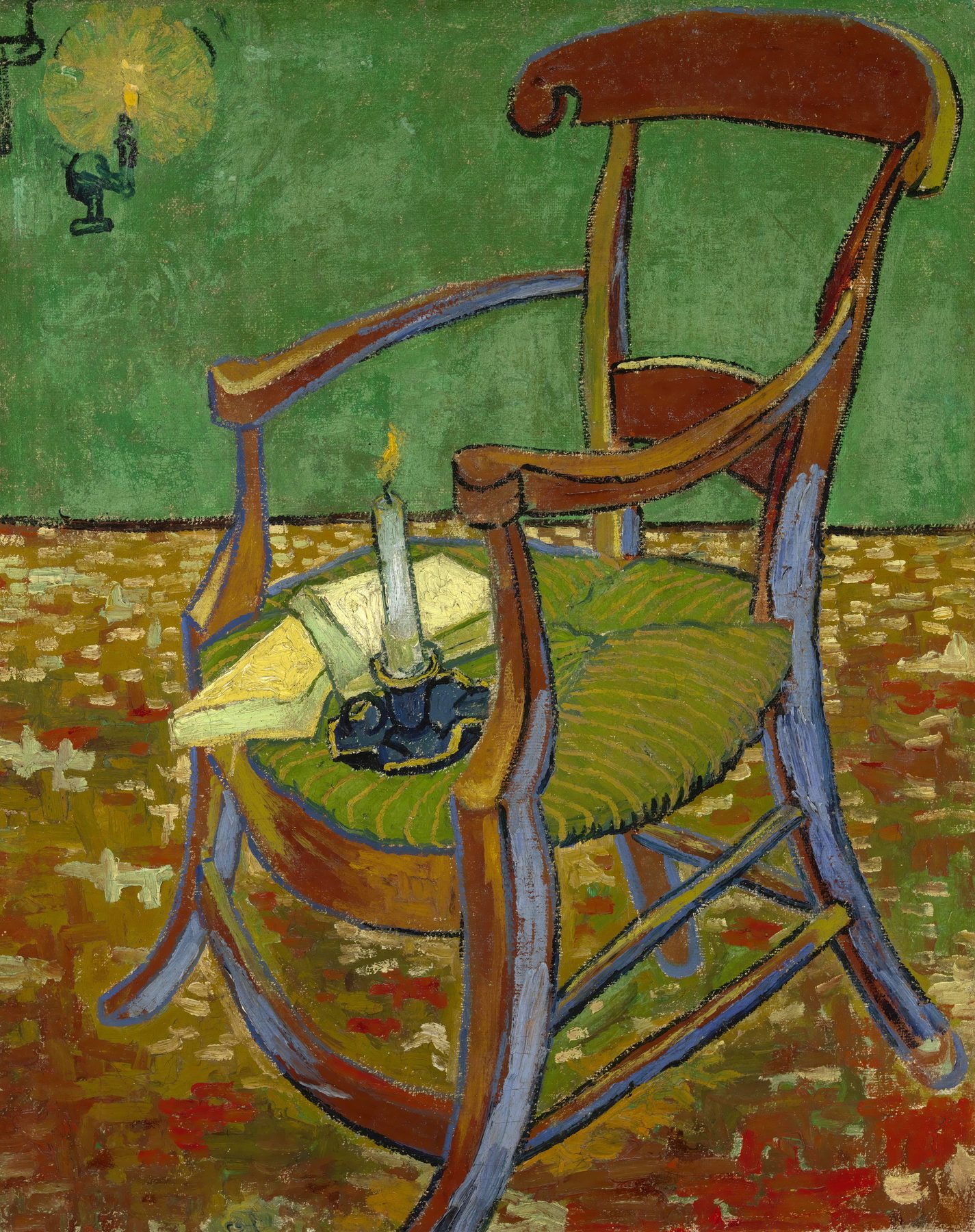 『ゴーギャンの椅子』フィンセント・ファン・ゴッホ　1888年12月　油彩・キャンバス　90.5×72.5cm　ファン・ゴッホ美術館所蔵