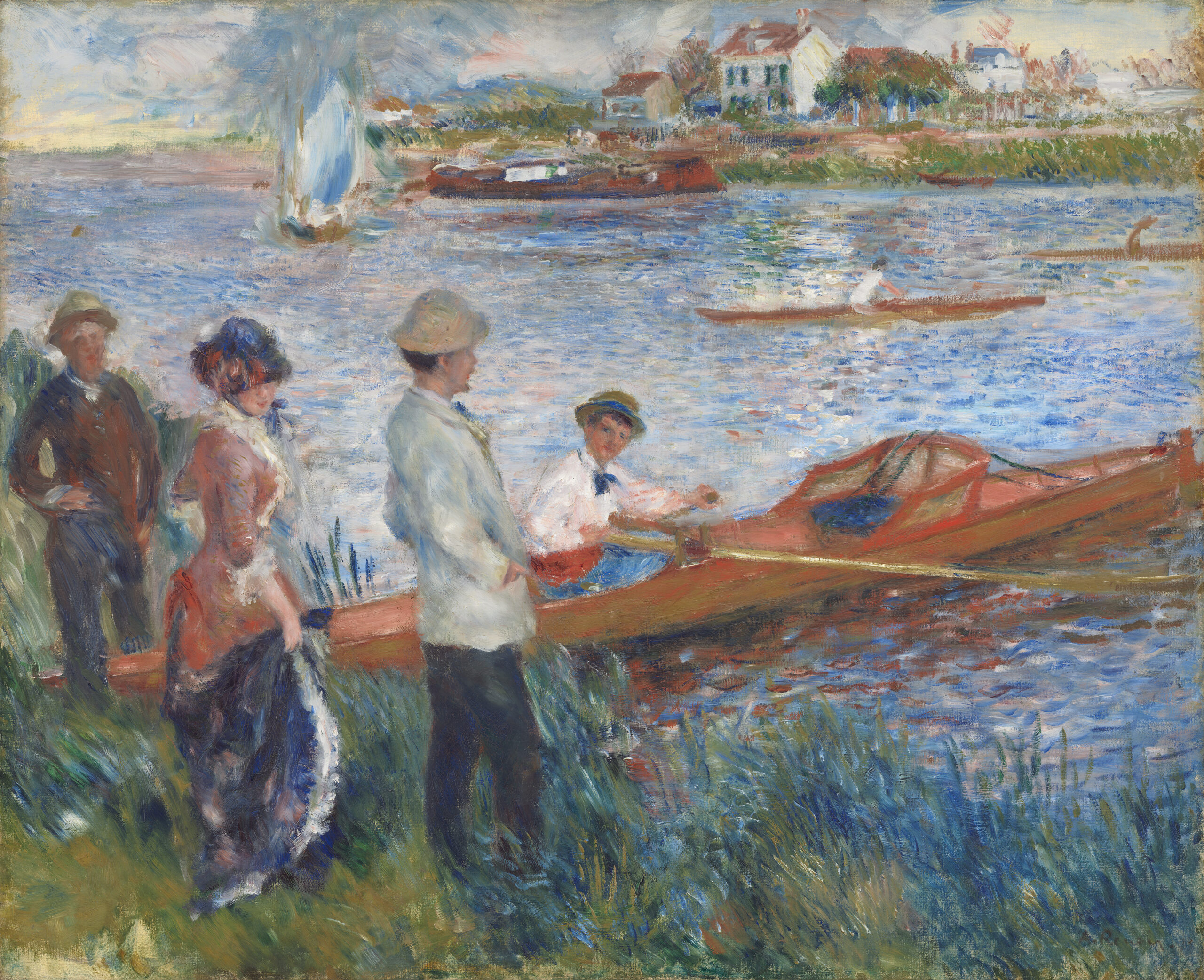 『シャトゥーの漕ぎ手たち』　ピエール＝オーギュスト・ルノワール　1879年　油彩・キャンバス　81.2×100.2cm　ナショナル・ギャラリー・オブ・アート（ワシントン）所蔵