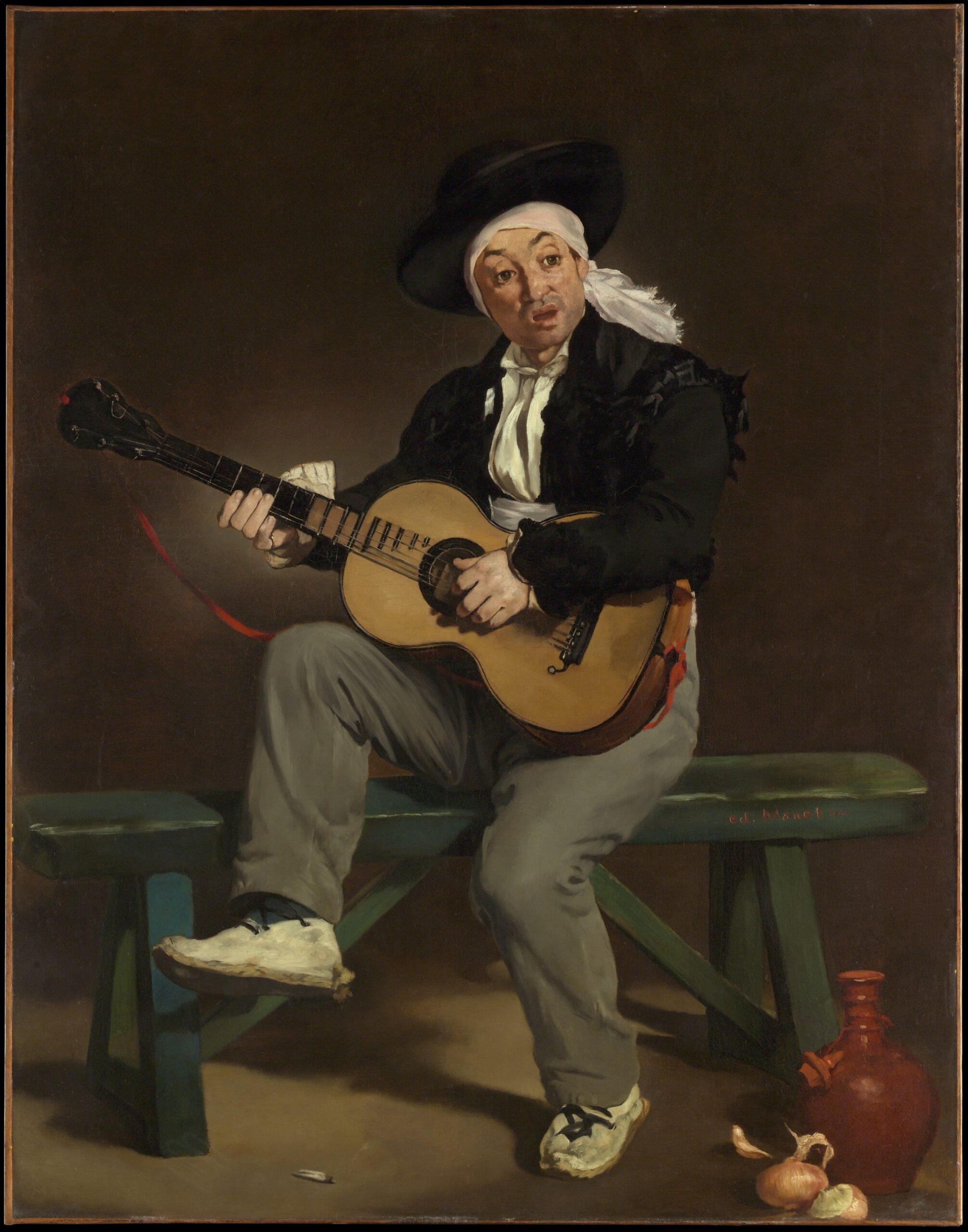 『スペインの歌手』　エドゥアール・マネ　1860年　油彩・キャンバス　147.3×114.3cm　メトロポリタン美術館所蔵