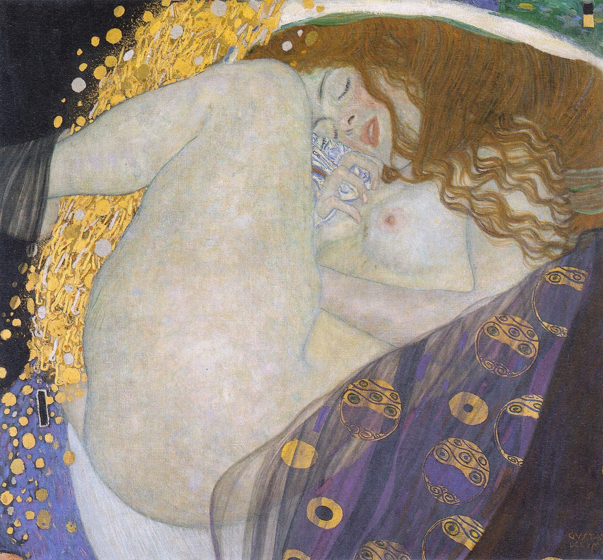 『ダナエ』／グスタフ・クリムト／1907–1908年／油彩・キャンバス／77×83cm／個人蔵