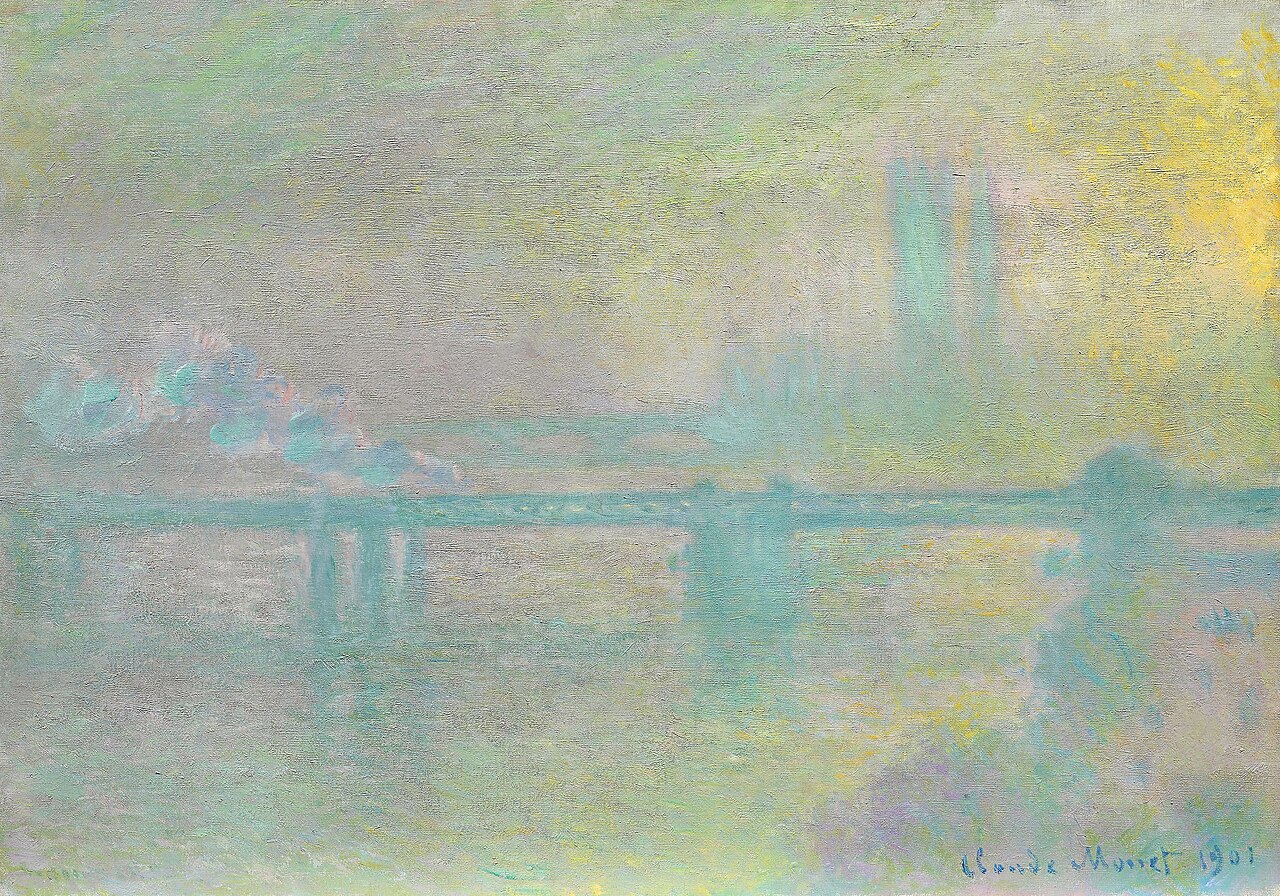 『チャリング・クロス橋、ロンドン』　クロード・モネ　1901年　油彩・カンヴァス　65×92.2cm　シカゴ美術館所蔵　画像：Wikimedia Commons／CC BY-SA 4.0