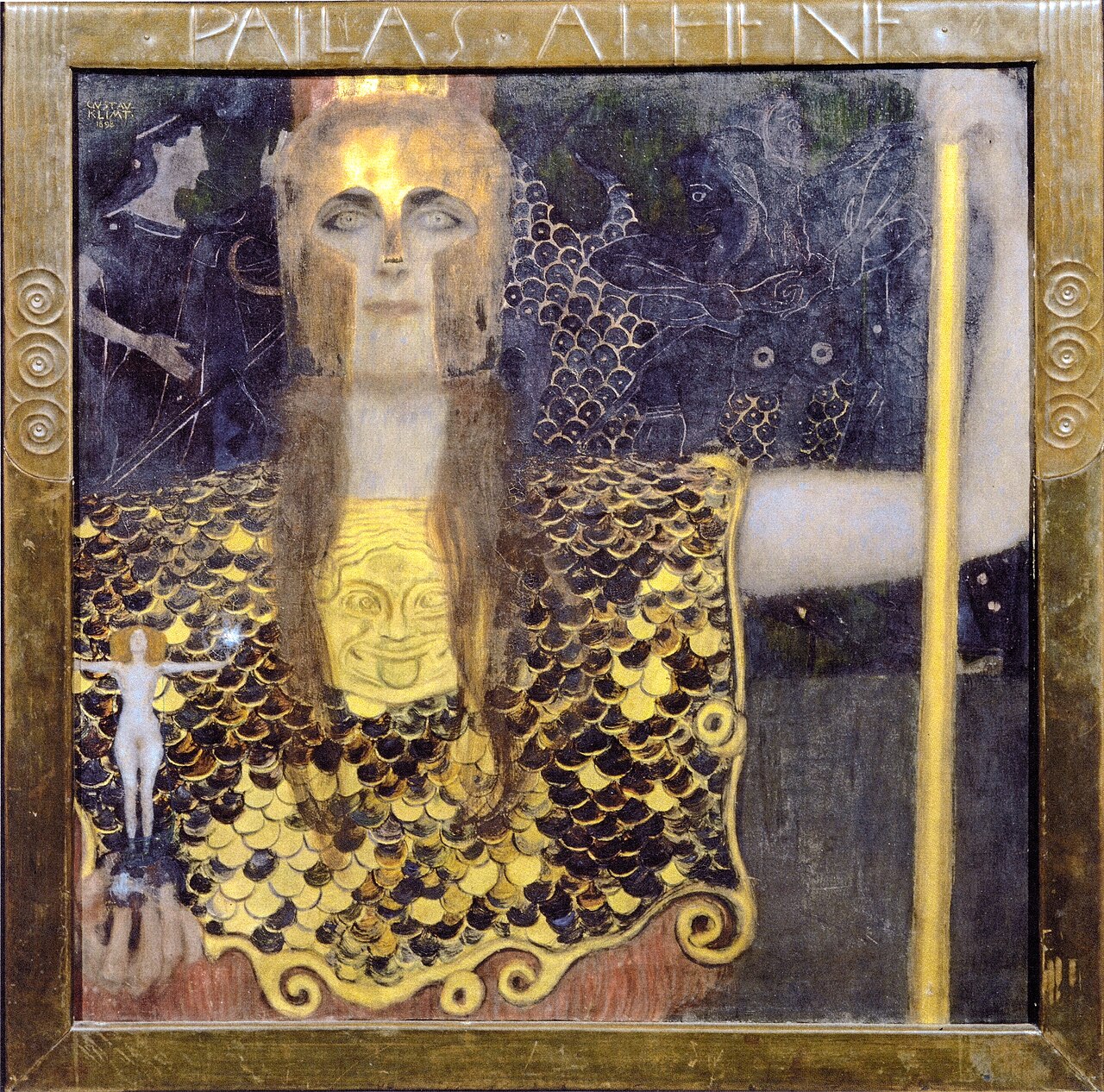 『パラス・アテナ』 グスタフ・クリムト 1898年 油彩・キャンバス 75×75cm ウィーン・ミュージアム所蔵
