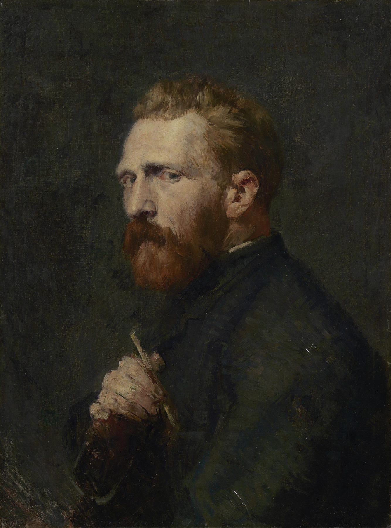 『フィンセント・ファン・ゴッホの肖像』ジョン・ピーター・ラッセル、1886年、油彩・キャンバス、60.1×45.6cm、ファン・ゴッホ美術館蔵