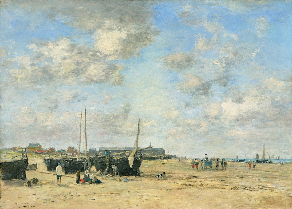 『ベルクの海岸』ウジェーヌ・ブーダン 1878年 油彩・カンヴァス 77.0×108.0cm 東京富士美術館所蔵