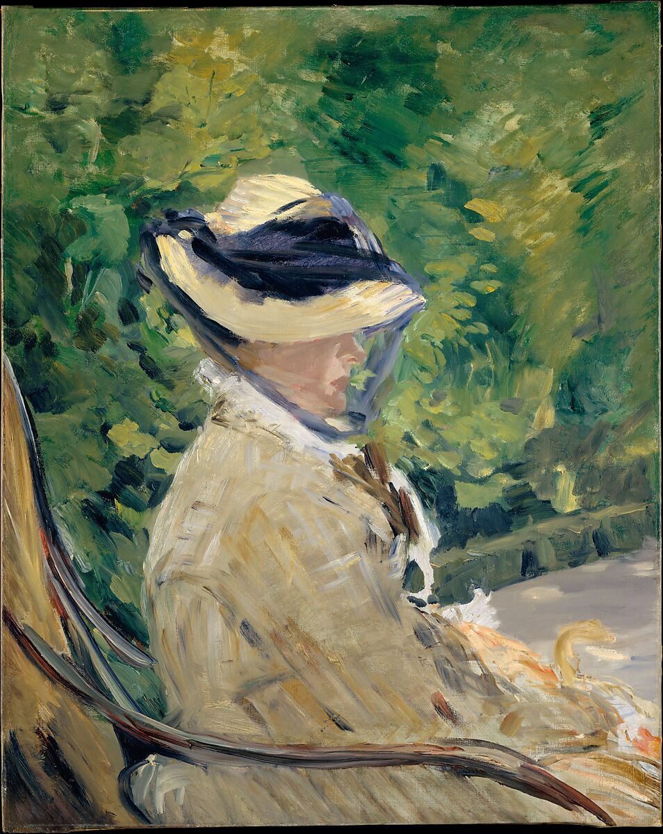 『ベルヴューのマネ夫人（シュザンヌ・レーンホフ）』 エドゥアール・マネ 1880年 油彩・カンヴァス 80.6×60.3cm メトロポリタン美術館所蔵