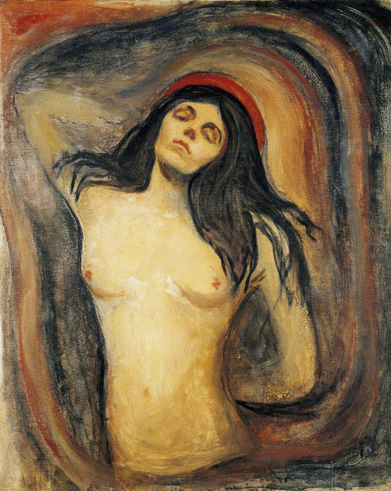 『マドンナ』エドヴァルド・ムンク 1895–1897年 油彩・キャンバス 93×75cm 個人蔵