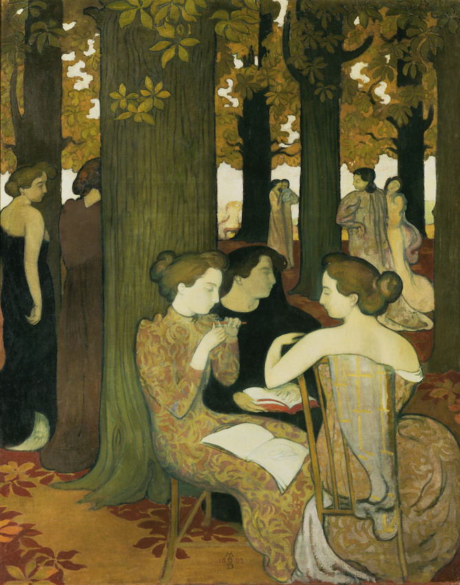『ミューズたち』　モーリス・ドニ　1893年　油彩／キャンバス　171×137.5cm　オルセー美術館所蔵