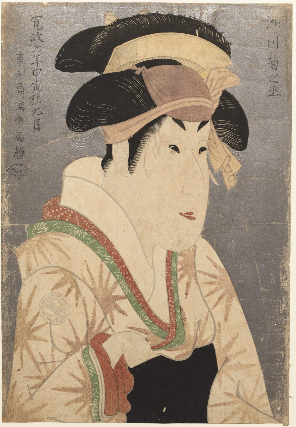 『三代目瀬川菊之丞の田辺文蔵妻おしづ』 東洲斎写楽 1794年 大判錦絵
