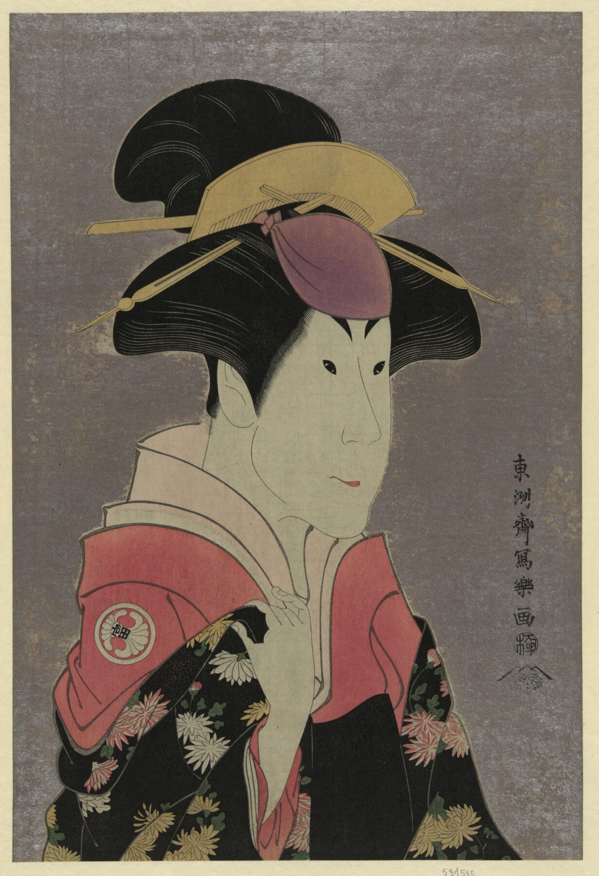 『二代目瀬川富三郎の大岸蔵人妻やどり木』 東洲斎写楽 1794年 大判錦絵