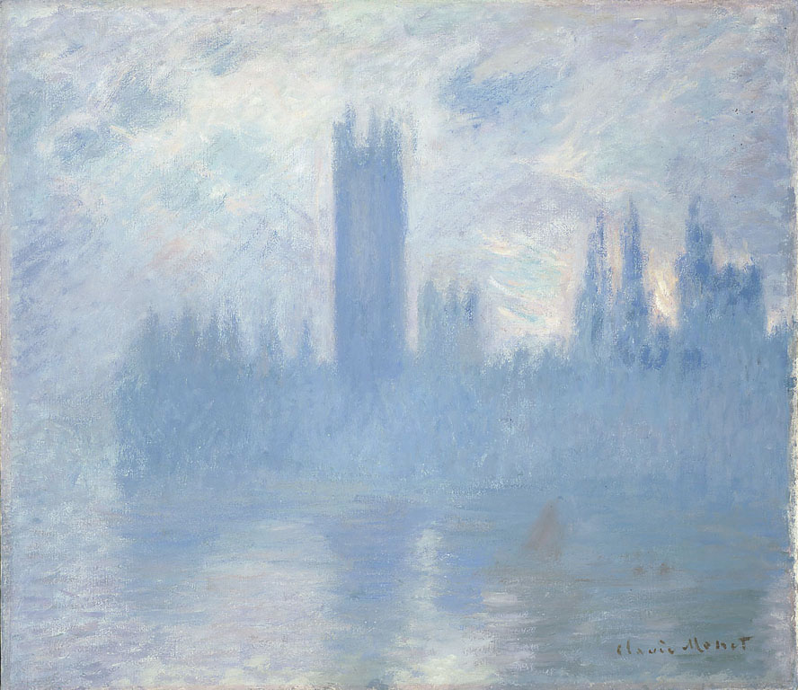 『国会議事堂、ロンドン』　クロード・モネ　1900～1901年　油彩・カンヴァス　81×92cm　シカゴ美術館所蔵