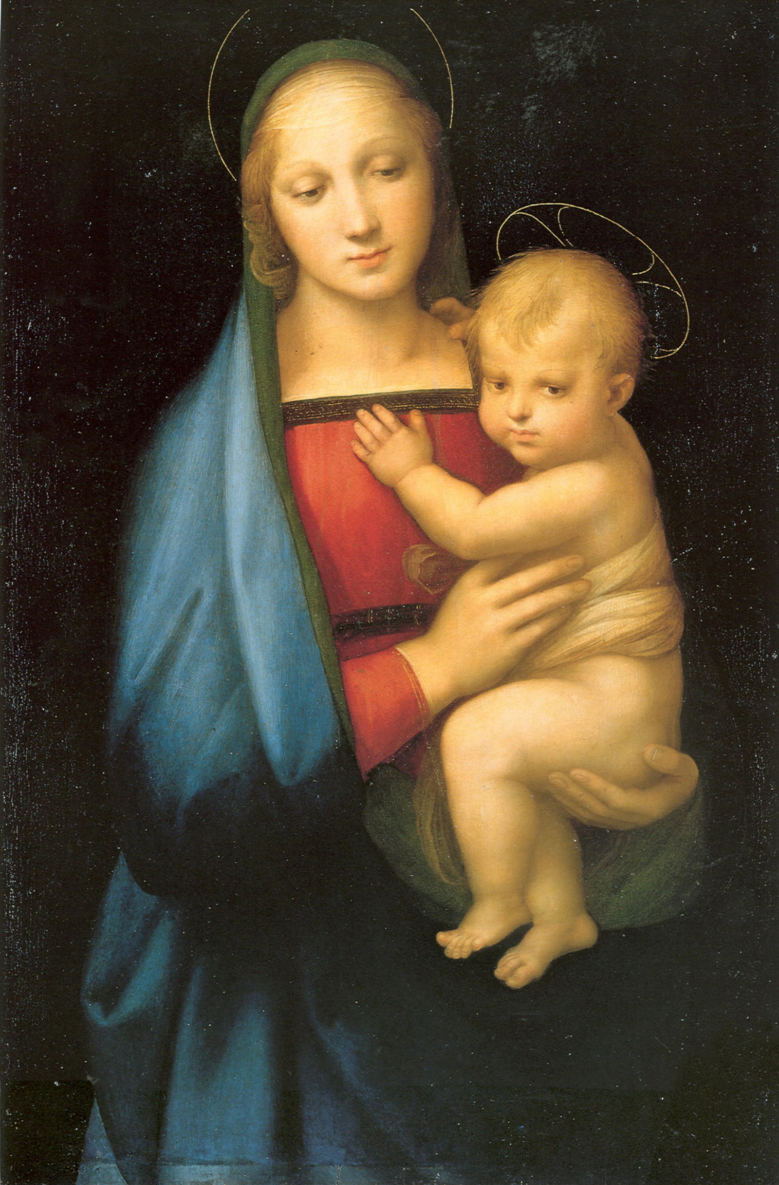 『大公の聖母』　ラファエロ　1506～1507年頃　油彩・板　84.4×55.9cm　パラティーナ美術館所蔵