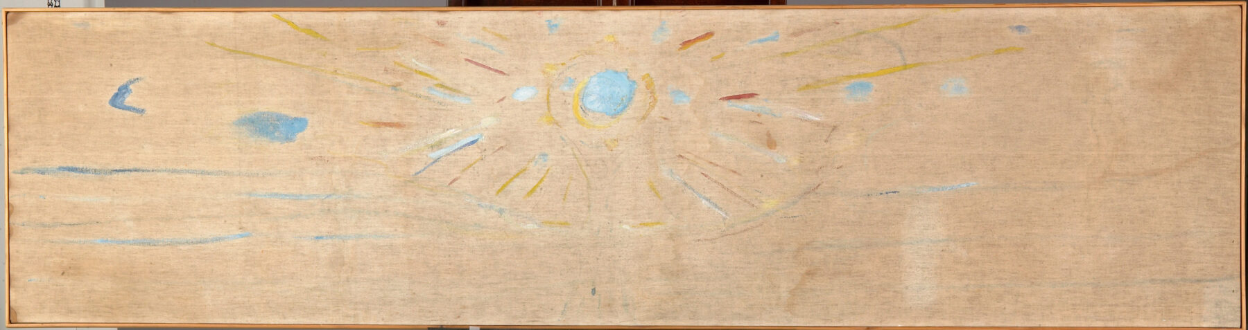 『太陽』習作 エドヴァルド・ムンク 1910年 油彩・木炭・キャンバス 60×233cm ムンク美術館所蔵。Photo：The Munch Museum／CC BY 4.0／改変なし