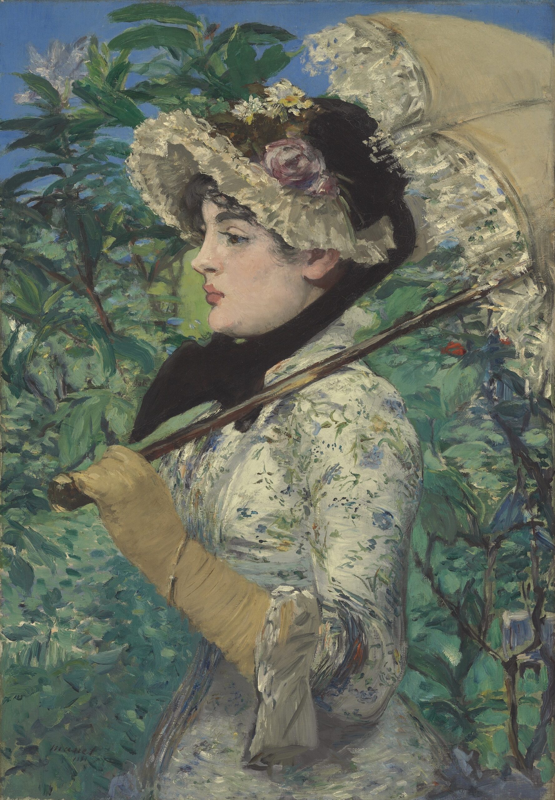 『春（ジャンヌ）』 エドゥアール・マネ 1881年 油彩・カンヴァス 74×51.5cm J・ポール・ゲティ美術館所蔵