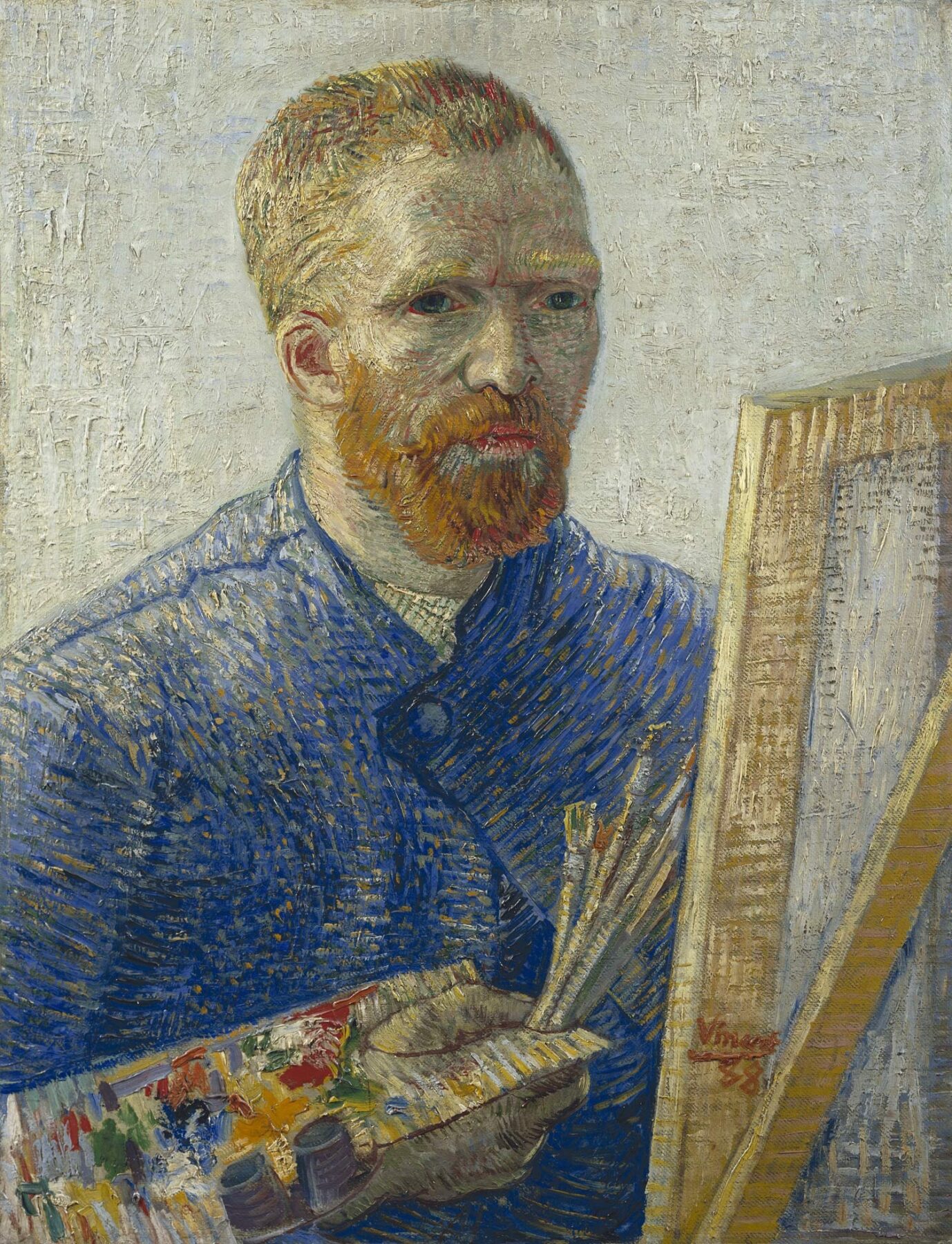 ゴッホ『画家としての自画像』1887年末〜1888年初頭、ファン・ゴッホ美術館所蔵