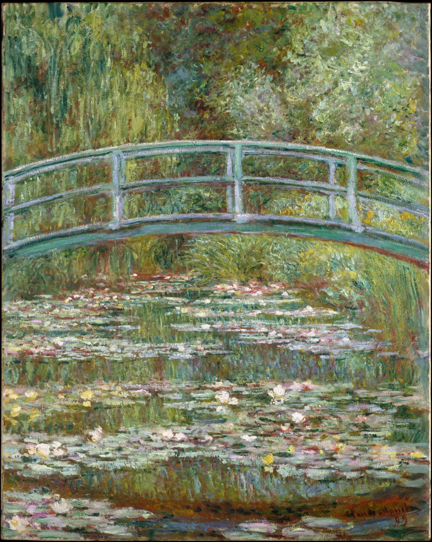 『睡蓮の池にかかる橋』 クロード・モネ 1899年 油彩・キャンバス 92.7×73.7cm メトロポリタン美術館所蔵