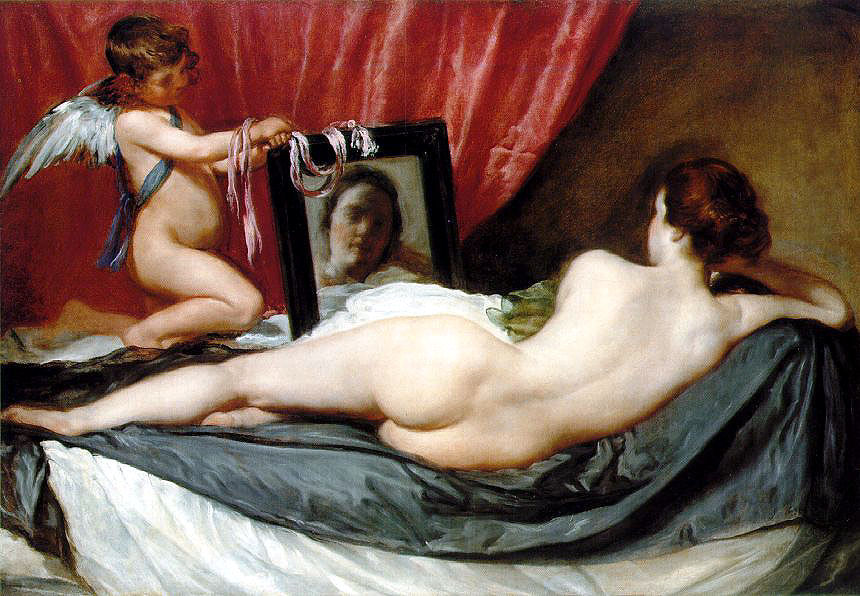 『鏡のヴィーナス（ロークビーのヴィーナス）』　ディエゴ・ベラスケス　1647～1651年頃　油彩・キャンバス　122.5×177cm　ロンドン・ナショナル・ギャラリー所蔵