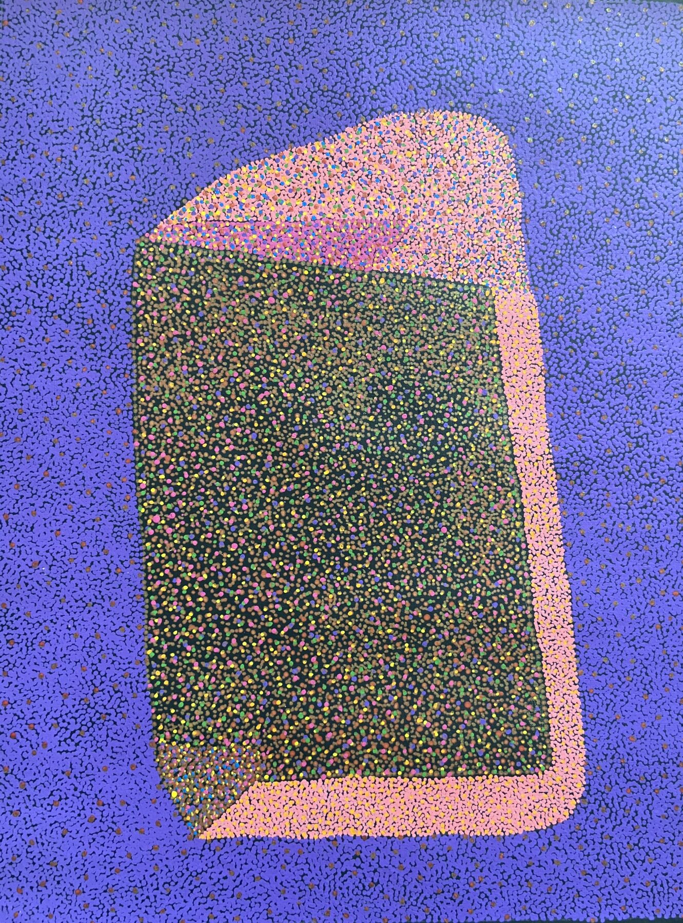 アボリジナルアート-『My-Mother_s-Country-私の母の故郷』-Joseph-Patrick_-ジョーシーパトリック 40x60cm