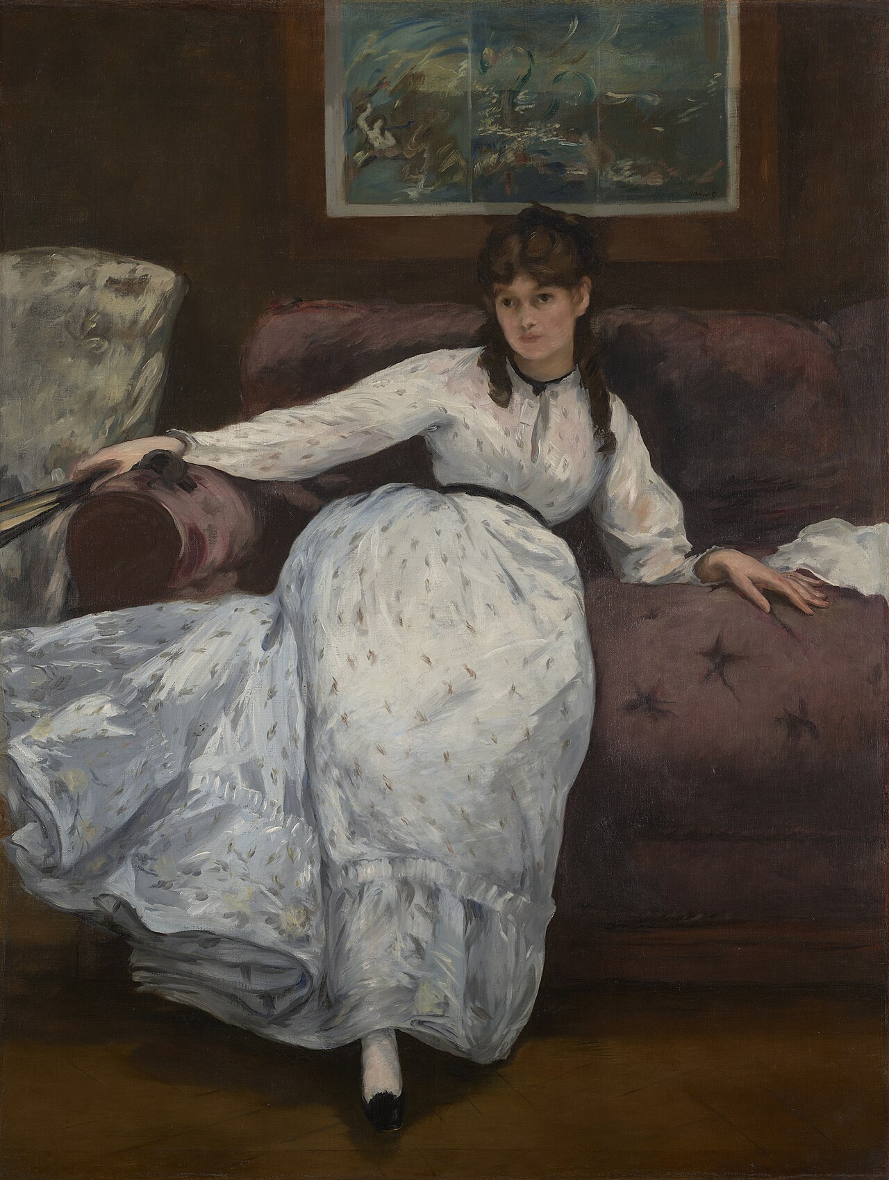 《休息》／エドゥアール・マネ／1871年頃／油彩・カンヴァス／150.2×114cm／RISD美術館所蔵