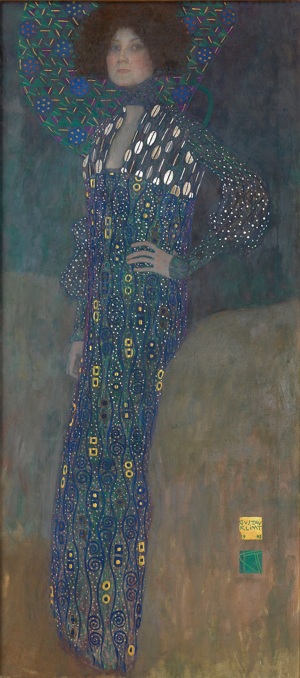 『エミーリエ・フレーゲの肖像』／グスタフ・クリムト／1902年／油彩・キャンバス／178×80cm／ウィーン・ミュージアム所蔵／画像：Wikimedia Commons（Public Domain）