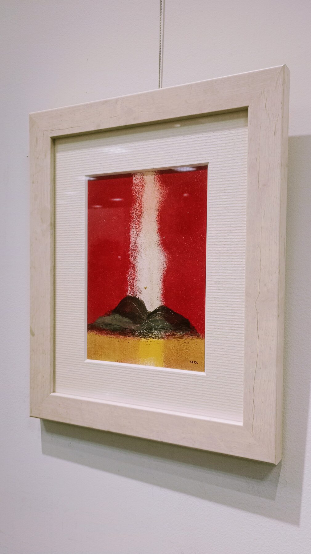 デッサン額で額装した例（小林功二さんのアクリル画作品）