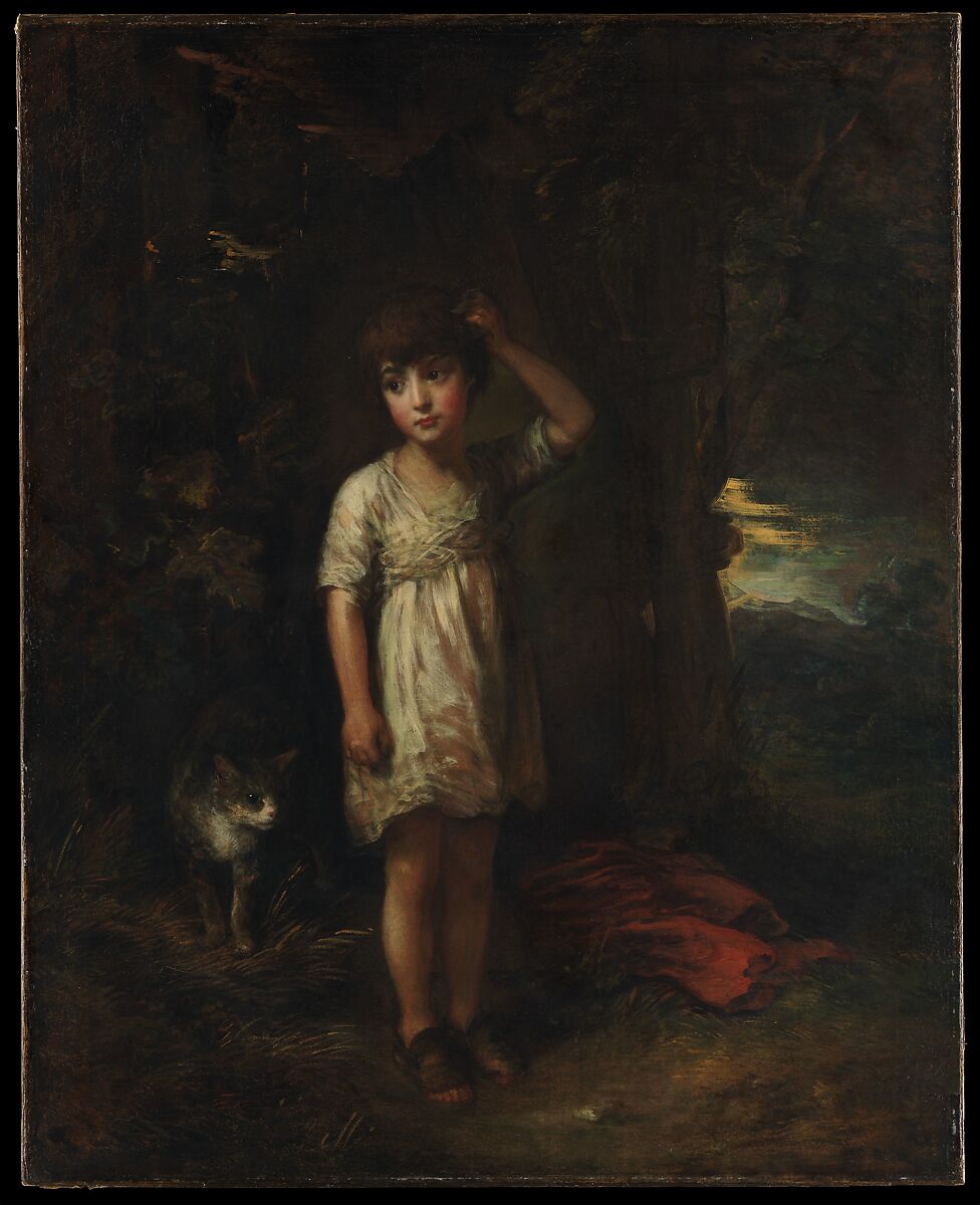 『猫を連れた少年——朝』 トマス・ゲインズバラ 1787年 油彩・カンヴァス メトロポリタン美術館