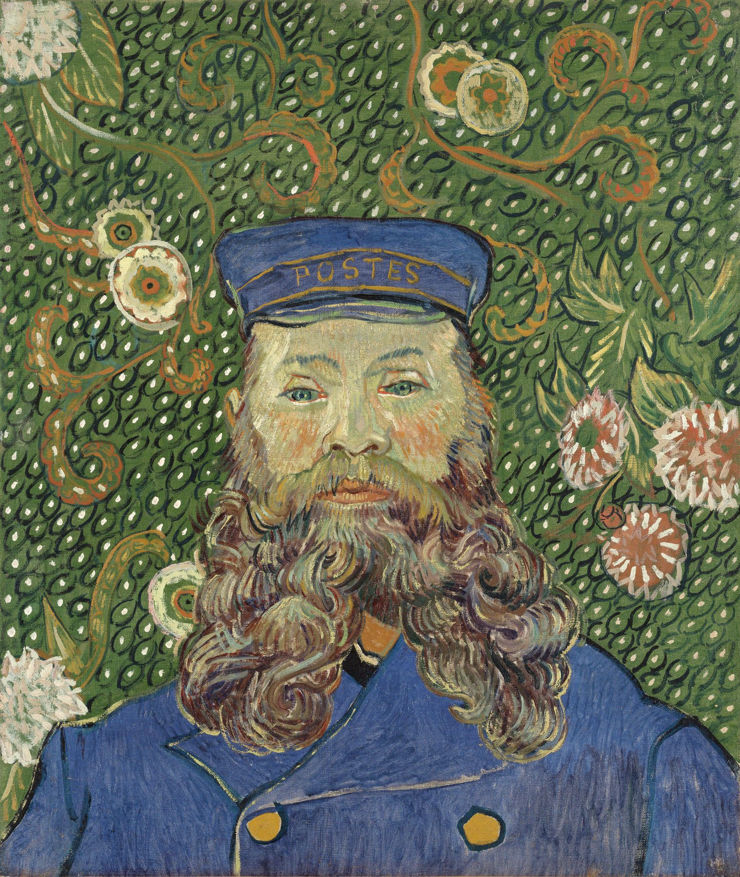 フィンセント・ファン・ゴッホ《ジョゼフ・ルーランの肖像》1889年初頭、油彩・カンヴァス、64.4×55.2cm、ニューヨーク近代美術館蔵