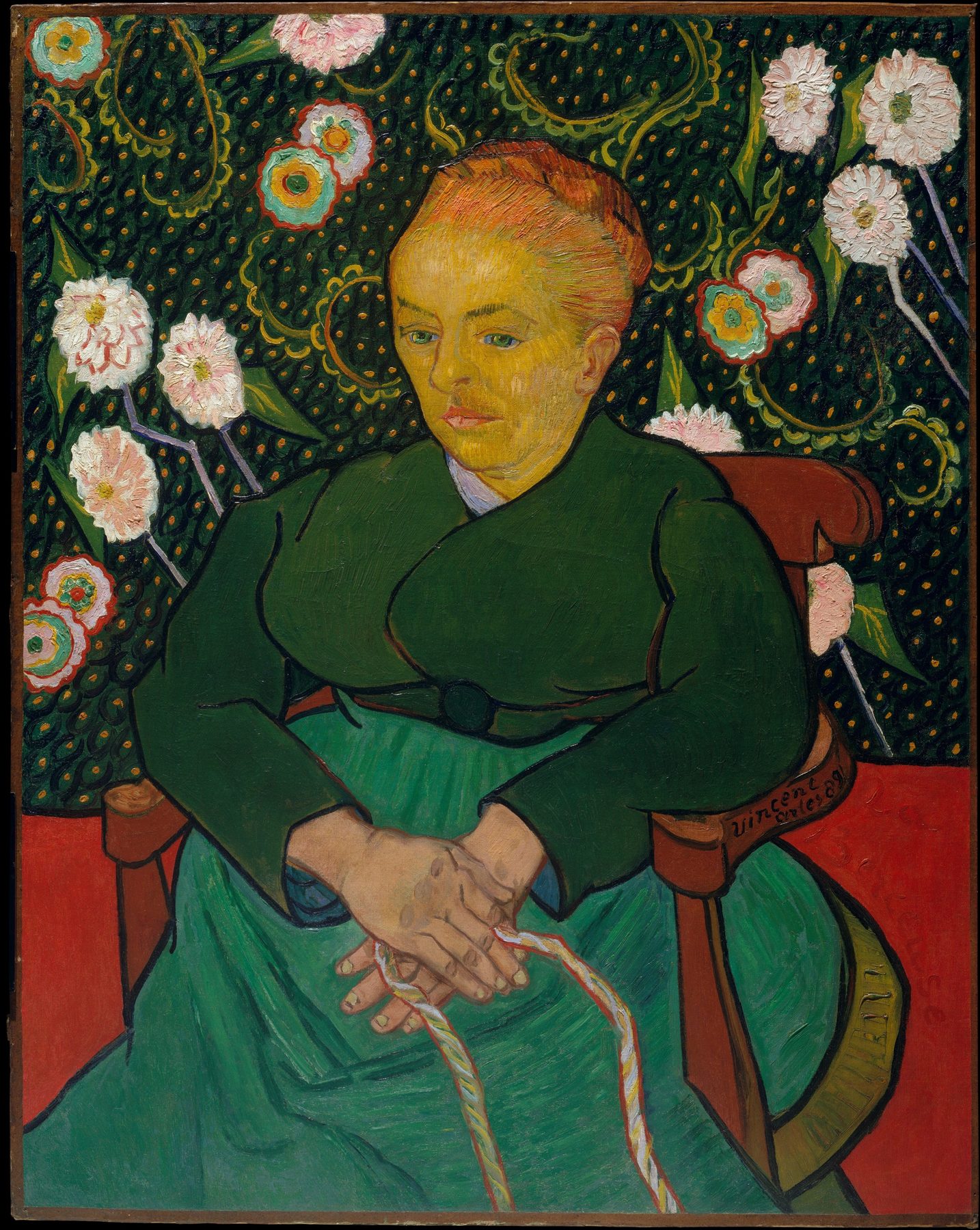 フィンセント・ファン・ゴッホ《ルーラン夫人（揺り籠を揺する女）》1889年、油彩・カンヴァス、92.7×73.7cm、メトロポリタン美術館蔵