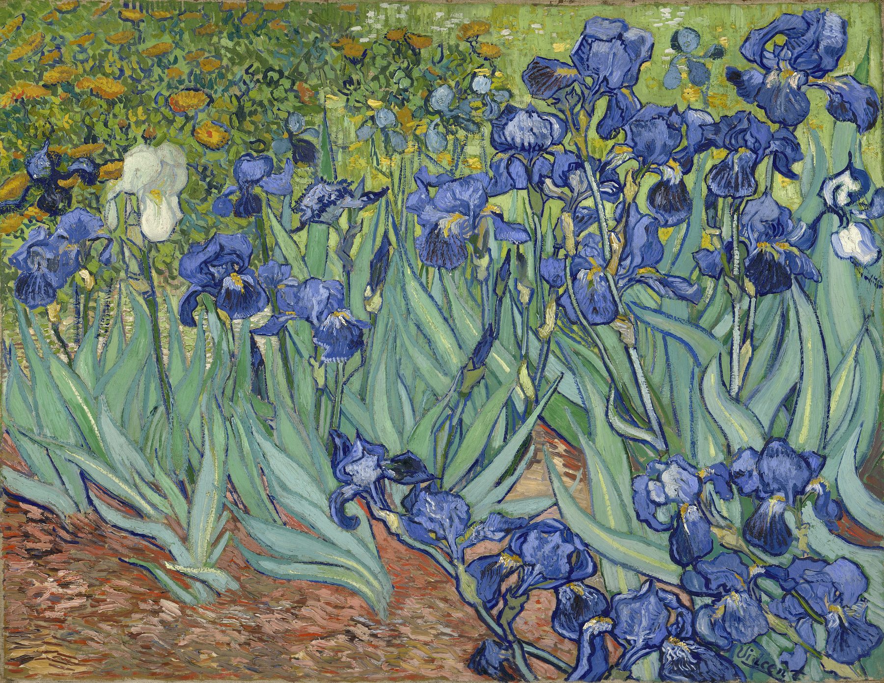 フィンセント・ファン・ゴッホ『アイリス』1889年5月／油彩・カンヴァス／74.3×94.3cm／J・ポール・ゲティ美術館