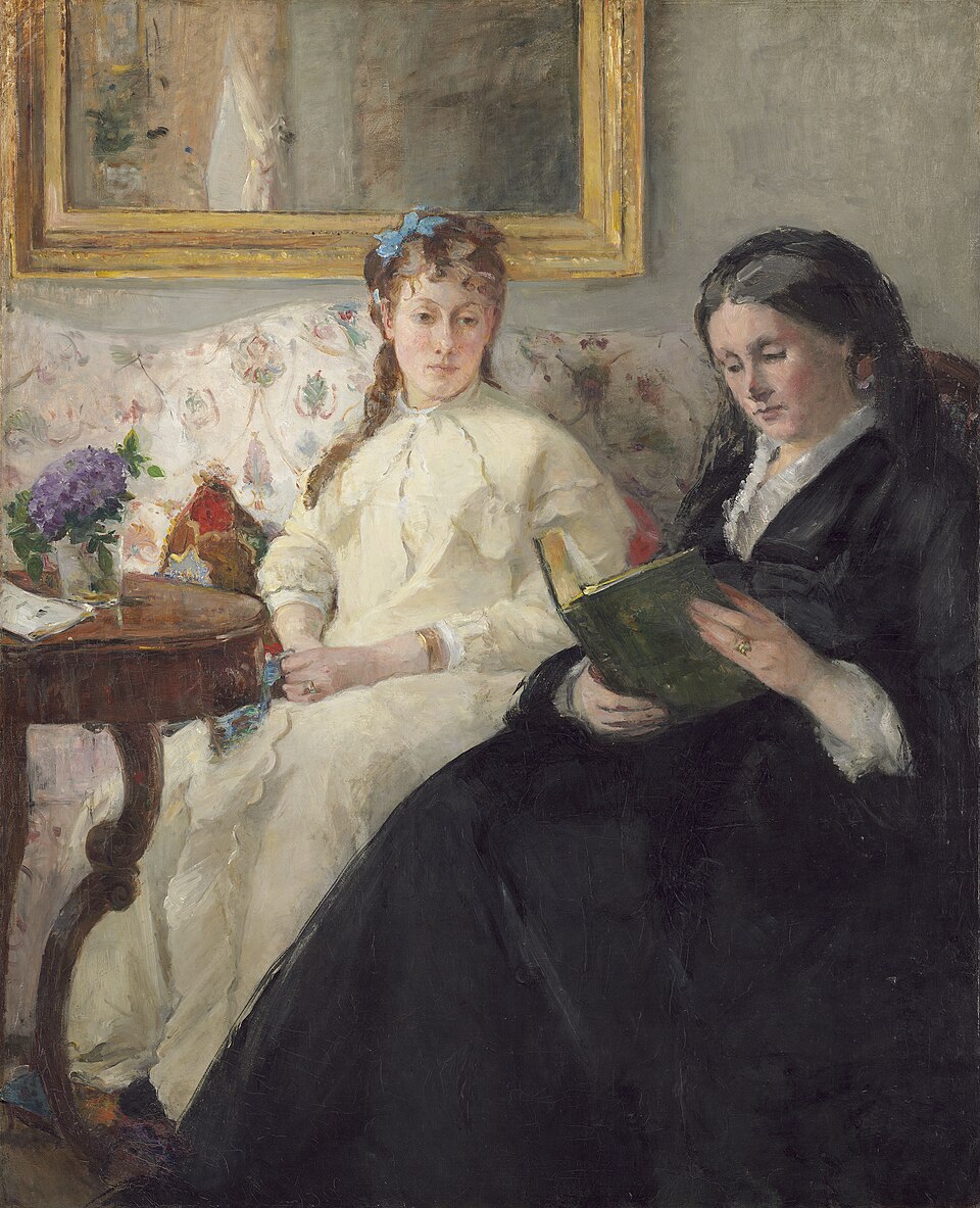 《画家の母と姉》／ベルト・モリゾ／1869～1870年／油彩・カンヴァス／101×81.8cm／ナショナル・ギャラリー・オブ・アート所蔵