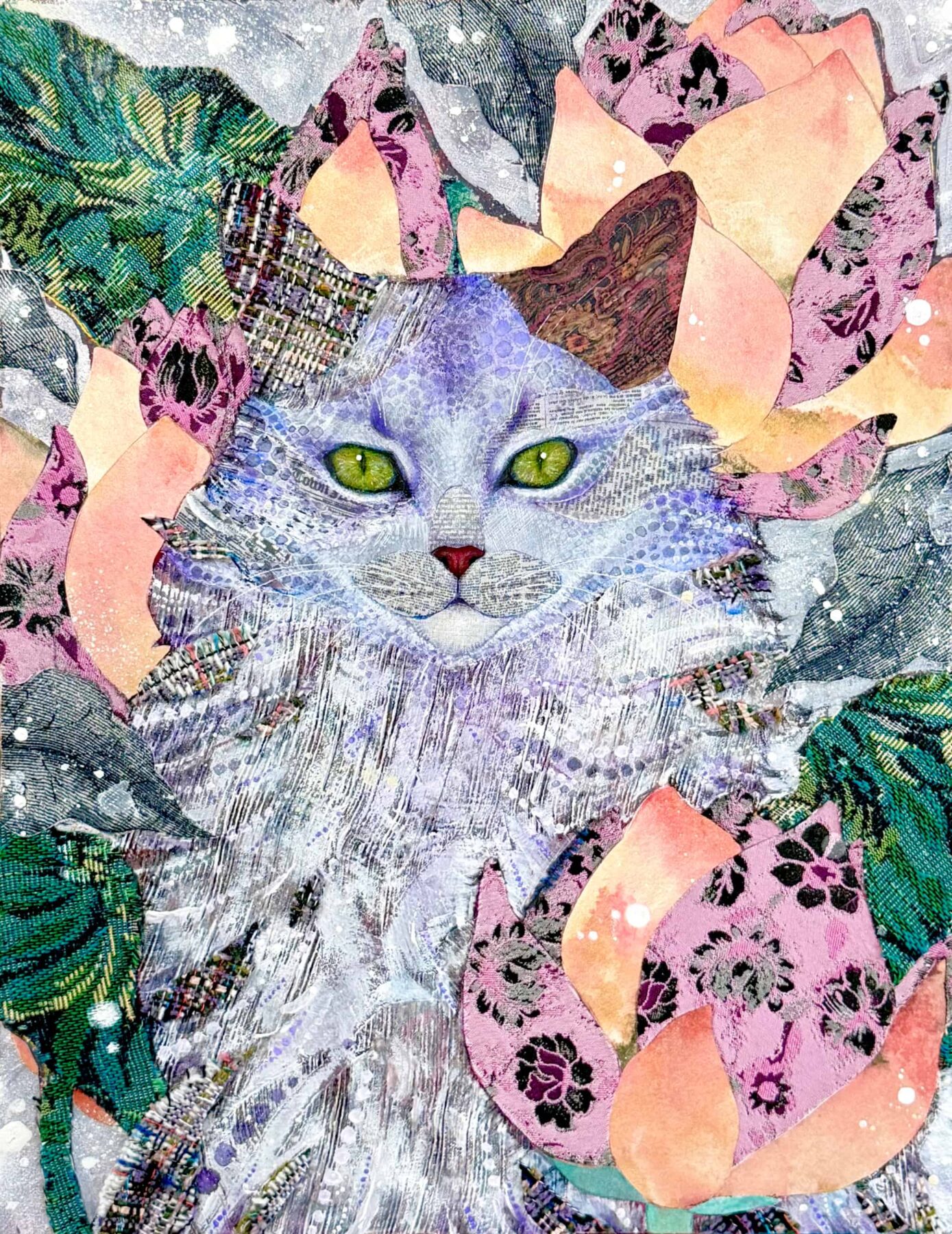 加納芳美、「沈黙の躍動」、ミクストメディア、F6（41×31.8cm）