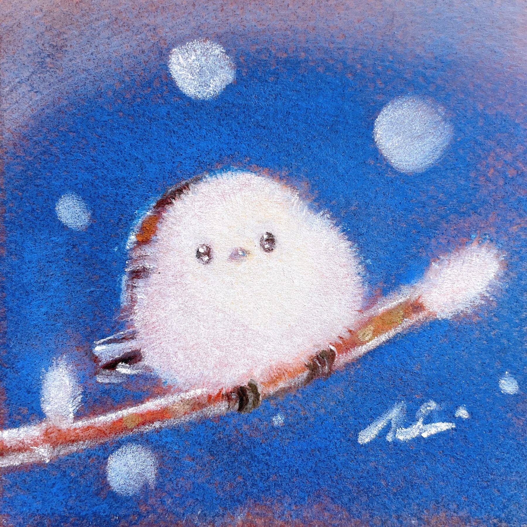 原田愛『icy#29』パステル画、10×10㎝
