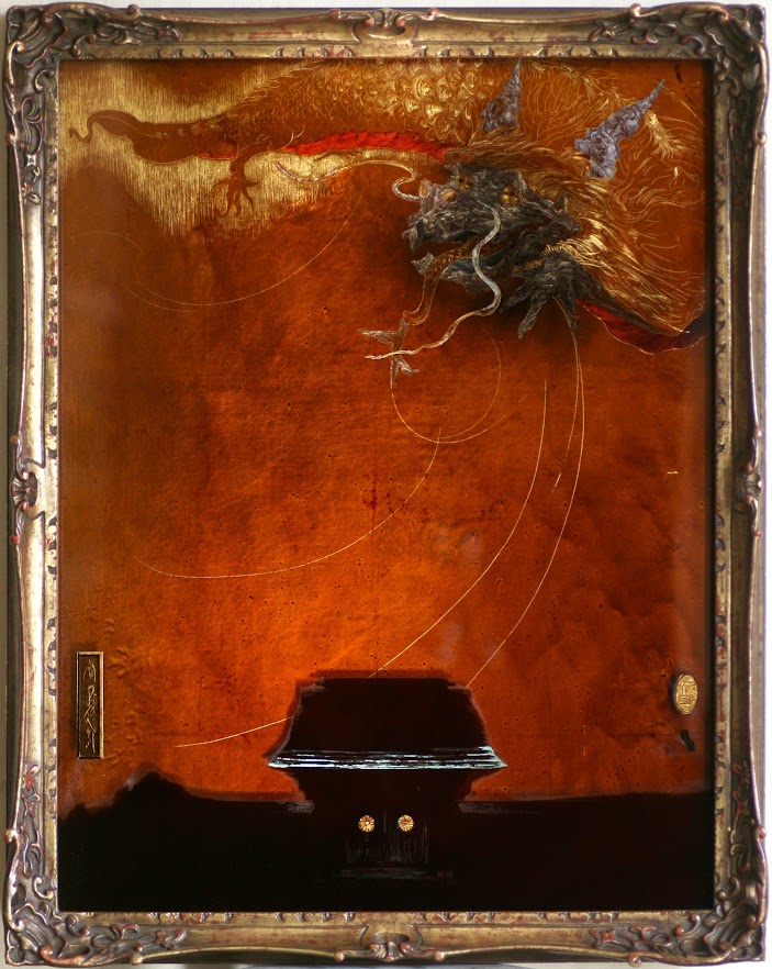 齋藤悠紀「科戸（しなと）」(wind occur) 54.5×42.5cm 多層ガラス絵（2層）